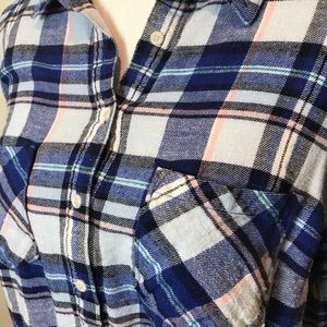 EUC merona plaid pull-over flannel
